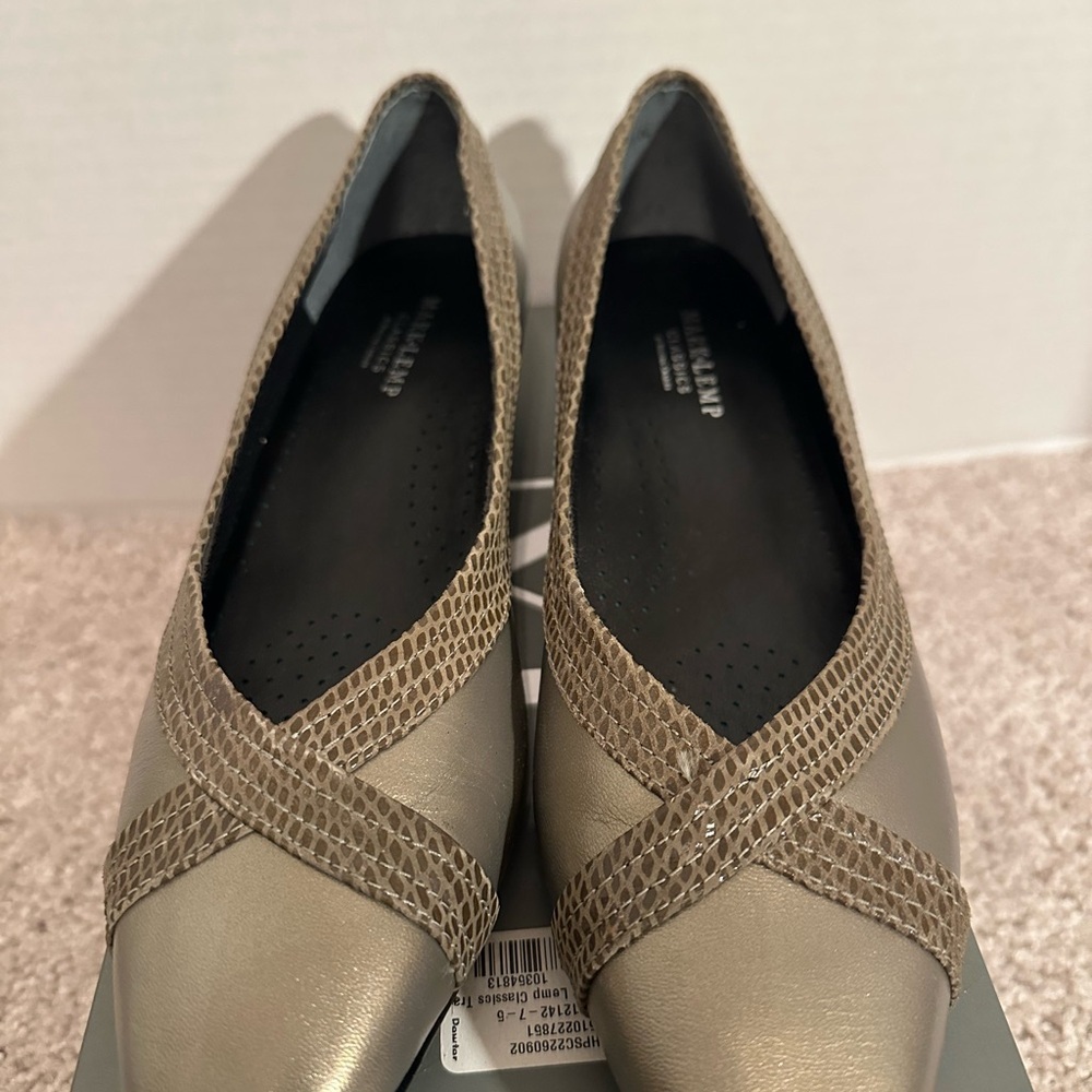 Walking Cradles Women's Taupe Flats, Pewter Leath, 8 1/2N, NWT - Picture 3 of 8